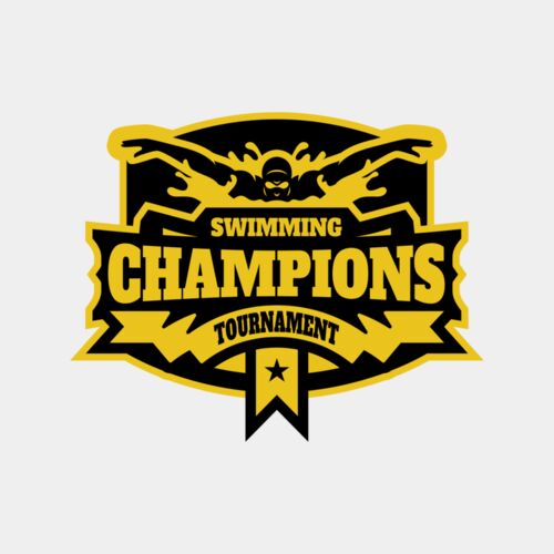 Champions Swimming Tournament logo template Thumbnail