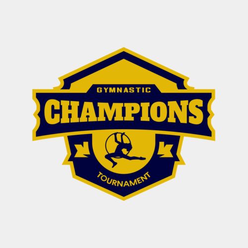 Champions Gymnastic Tournament logo template Thumbnail