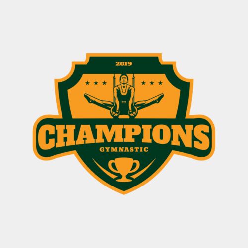 Champions Gymnastic logo template Thumbnail