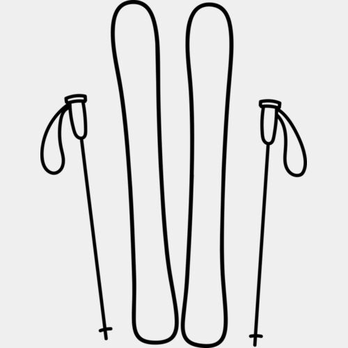 Ski Board and Poles 2 Thumbnail