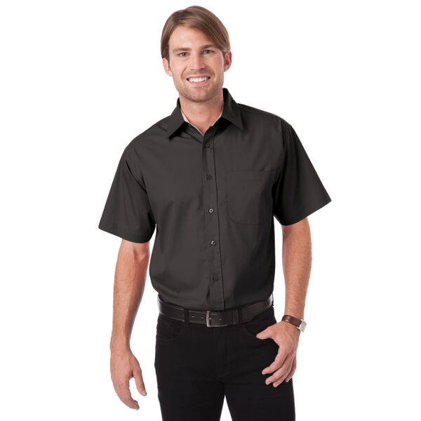 MENS SHORT SLEEVE PEACHED FINE LINE TWILL Thumbnail