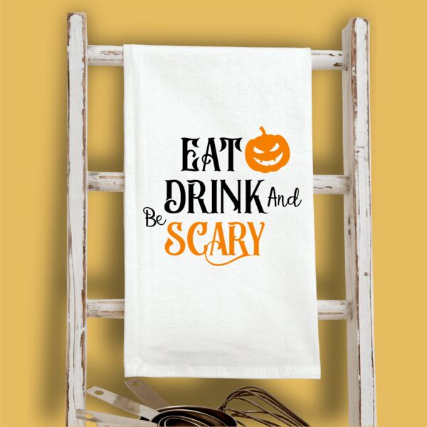 CTT000015, Halloween, Cute Tea Towels, Eat Drink and be Scary Thumbnail