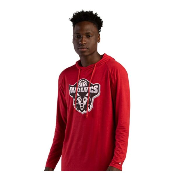 Tri-Blend Surplice Hooded Long Sleeve T-Shirt Thumbnail