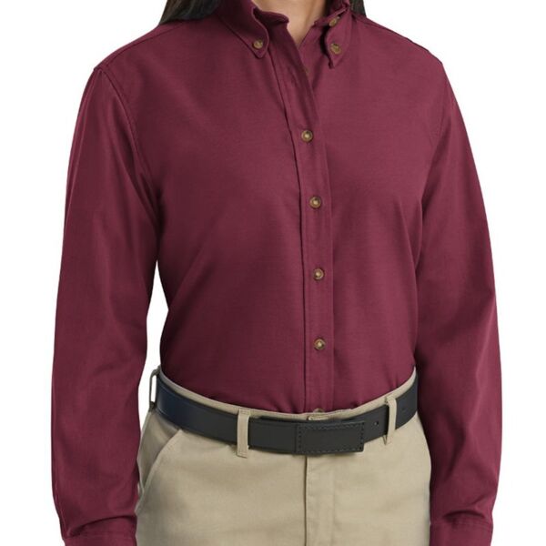 Women's Long Sleeve Poplin Dress Shirt Thumbnail