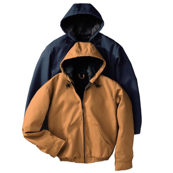 Blended Duck Zip-Front Hooded Jacket Thumbnail