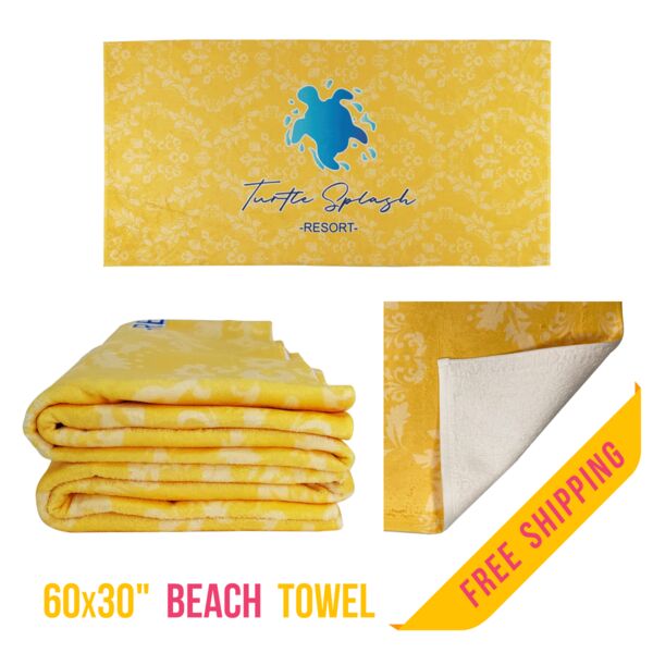Subli-Plush Velour Beach Towel 60” X 30” Thumbnail