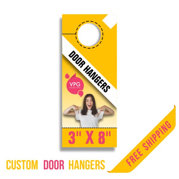 DOOR HANGERS  3.5" x 8" - 2" BOTTOM PERFORATION / 1-SIDE PRINT Thumbnail