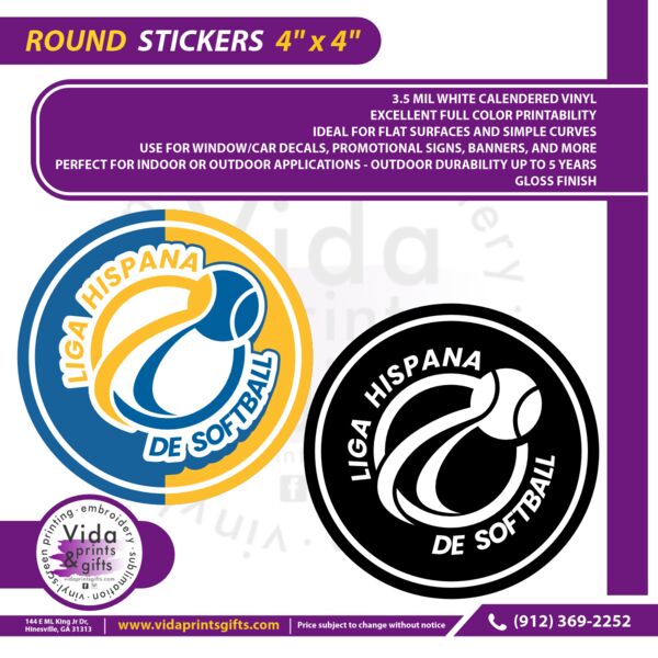 Sticker, Round, 4 inch Thumbnail