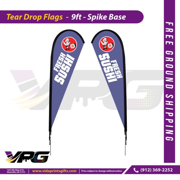 9 ft. Medium Sunbird Flag-Teardrop-Spike Thumbnail