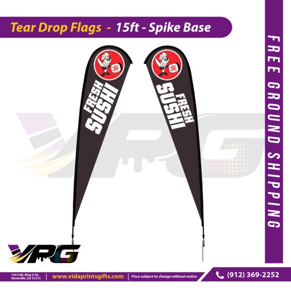 15 ft. X-Large Sunbird Flag-Teardrop-Spike Thumbnail