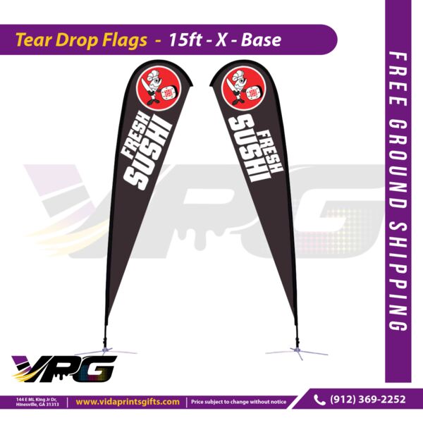 15 ft. X-Large Sunbird Flag-Teardrop-XBase Thumbnail