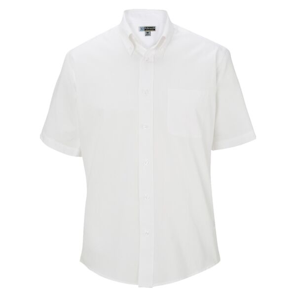 EDWARDS MEN'S PINPOINT OXFORD SHIRT-SHORT SLEEVE  Thumbnail
