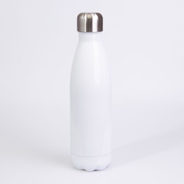 Water Bottle -17oz-White w/Cap-Stainless Steel Thumbnail